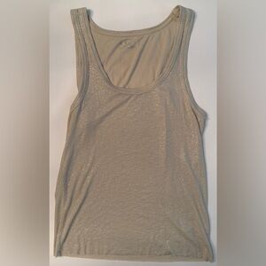 Shimmering Sleeveless Top - Beige